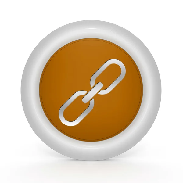 Link circular icon on white background — Stock Photo, Image