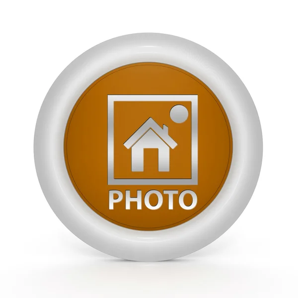 Photo circular icon on white background — Stock Photo, Image