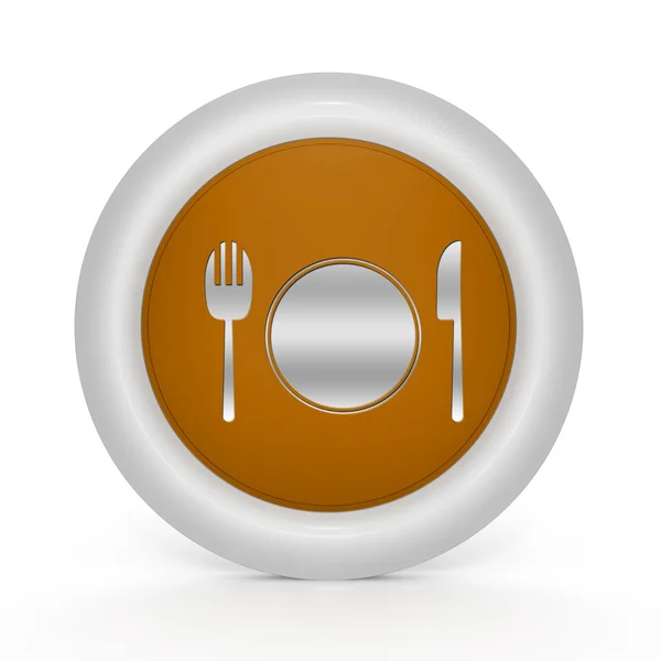 Menu circular icon on white background — Stock Photo, Image