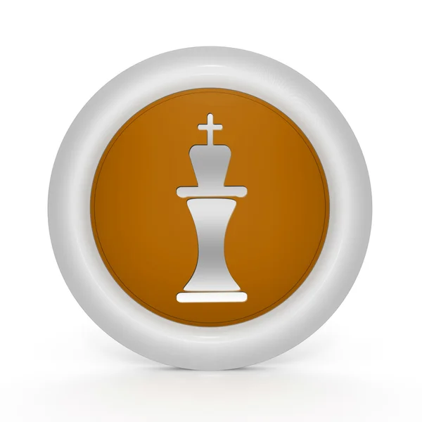 Chess circular icon on white background — Stock Photo, Image