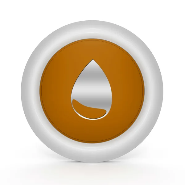 Водна кругова іконка на білому тлі — стокове фото