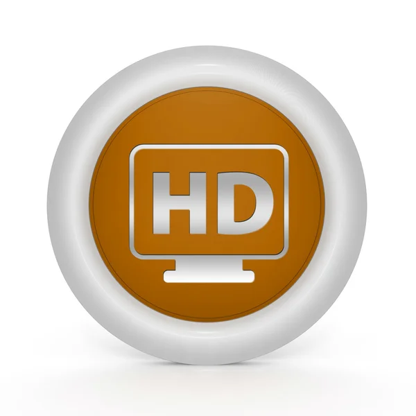 Icono circular HD sobre fondo blanco —  Fotos de Stock