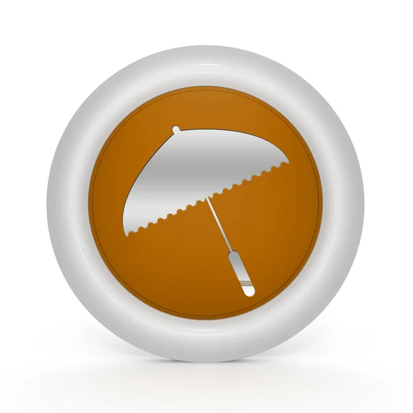 Paraguas icono circular sobre fondo blanco — Foto de Stock