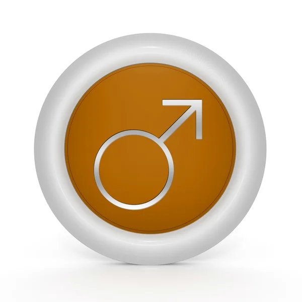 Male circular icon on white background — Stock Photo, Image