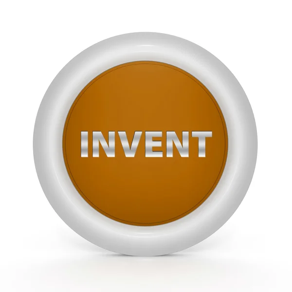 Invent circular icon on white background — Stock Photo, Image