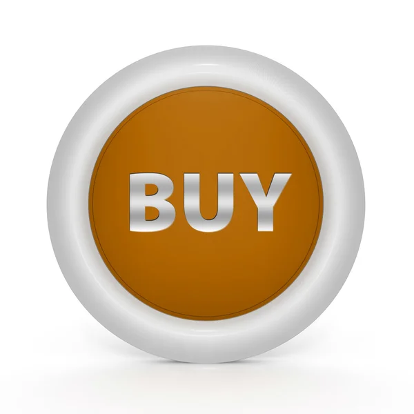 Vásárolni a fehér háttér előtt kör alakú ikon — Stock Fotó