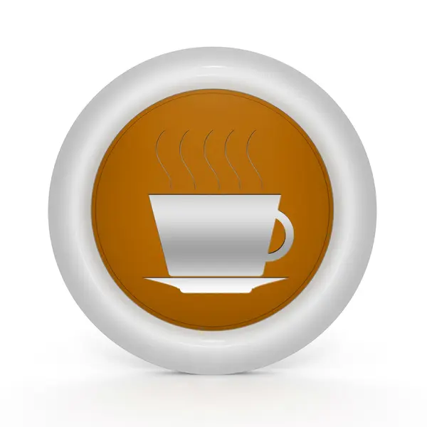 Coffee circular icon on white background — Stock Photo, Image