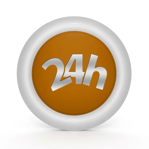 24 hours circular icon on white background — Stock Photo, Image