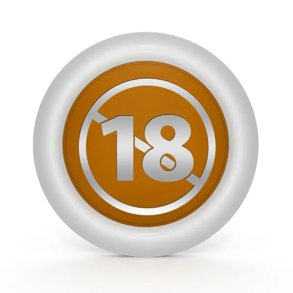 18 circular icon on white background — Stock Photo, Image