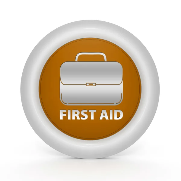 First aid circular icon on white background — Stock Photo, Image
