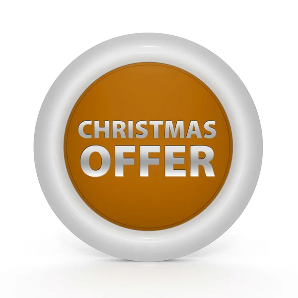 Navidad oferta icono circular sobre fondo blanco —  Fotos de Stock