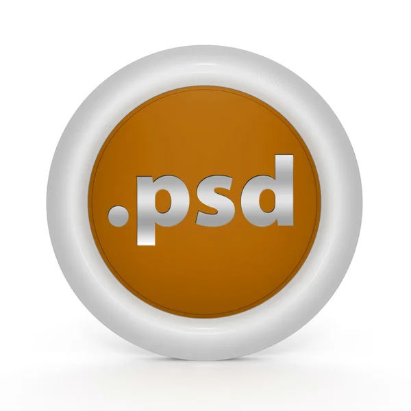 .흰색 배경에 PSD 원형 아이콘 — 스톡 사진