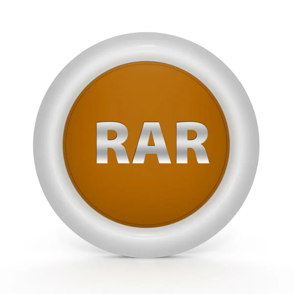 RAR circulaire pictogram op witte achtergrond — Stockfoto