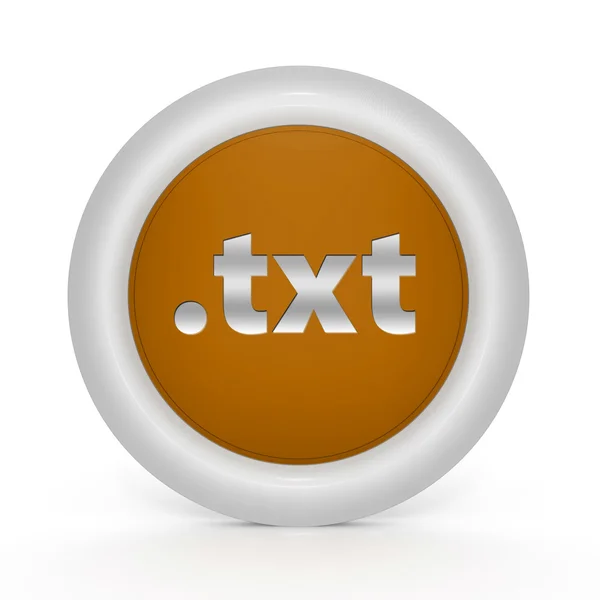 .txt okrągły ikona na białym tle — Zdjęcie stockowe