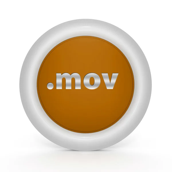 .mov circular icon on white background — Stock Photo, Image