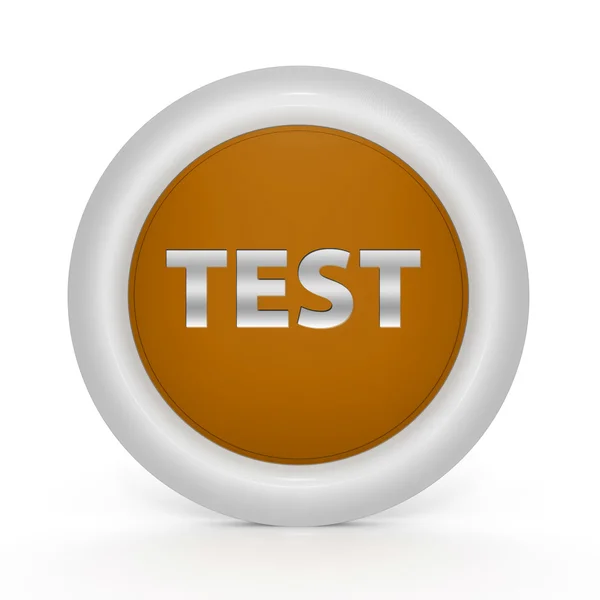 Test  circular icon on white background — Stock Photo, Image