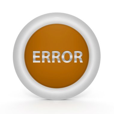 dairesel hata simgesi beyaz zemin üzerine