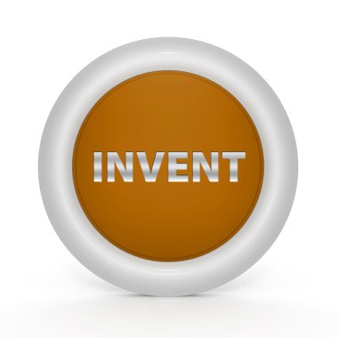 Beyaz arka plan üzerinde dairesel simgesi icat