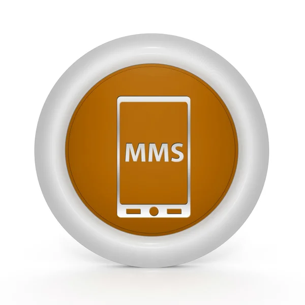 Mms circular icon on white background — Stock Photo, Image