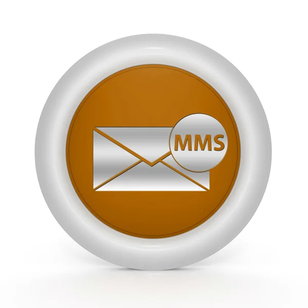 Mms circular icon on white background — Stock Photo, Image