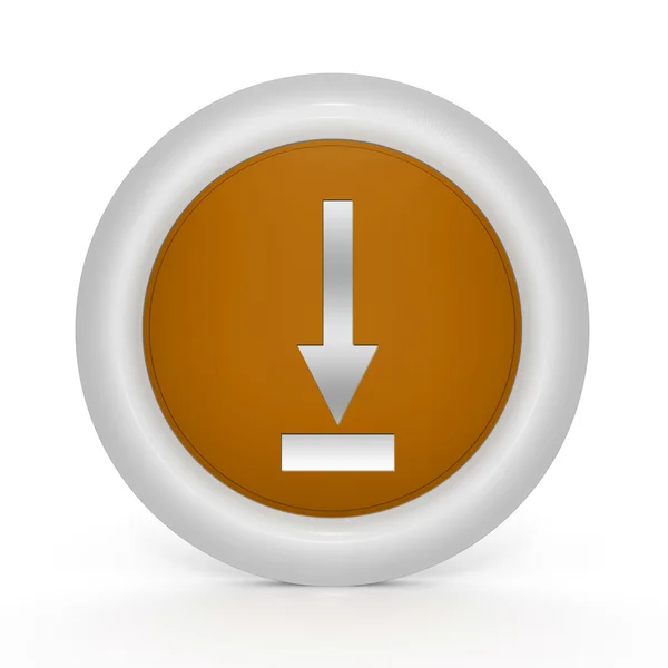 Kreisförmiges Symbol auf weißem Hintergrund herunterladen — Stockfoto