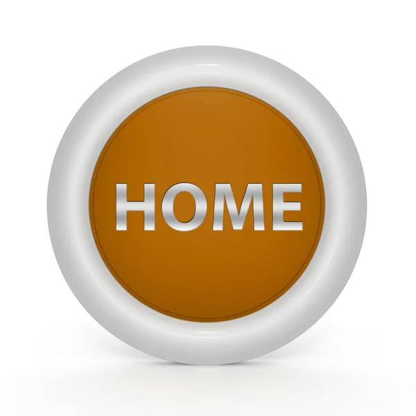 Home icona circolare su sfondo bianco — Foto Stock