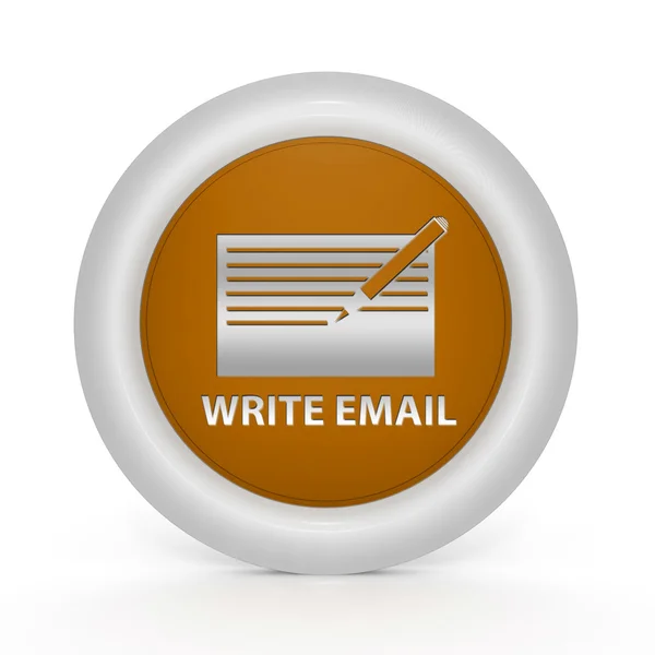 Email circular icon on white background — Stock Photo, Image