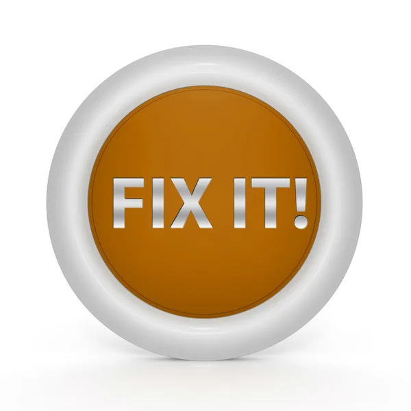 Fix it circular icon on white background — Stock Photo, Image