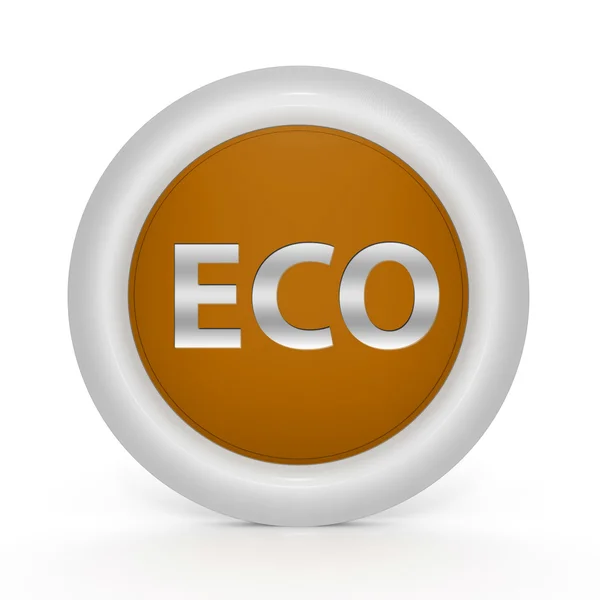 Icono circular eco sobre fondo blanco — Foto de Stock