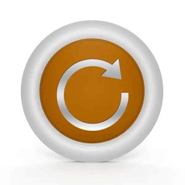 Ícone circular de seta no fundo branco — Fotografia de Stock