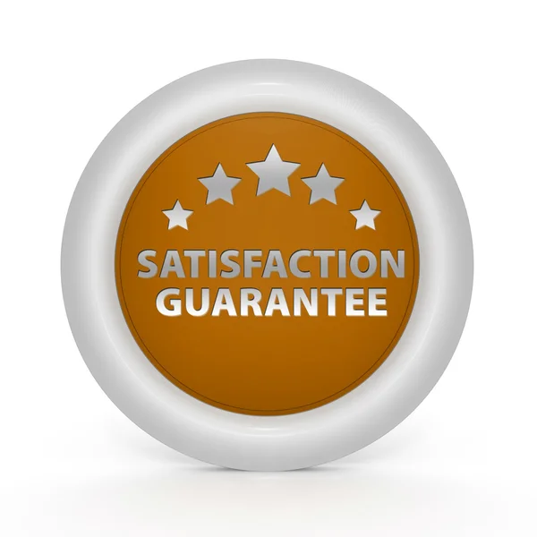 Satisfação garantia ícone circular no fundo branco — Fotografia de Stock
