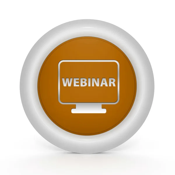 Webinar circular icon on white background — Stock Photo, Image