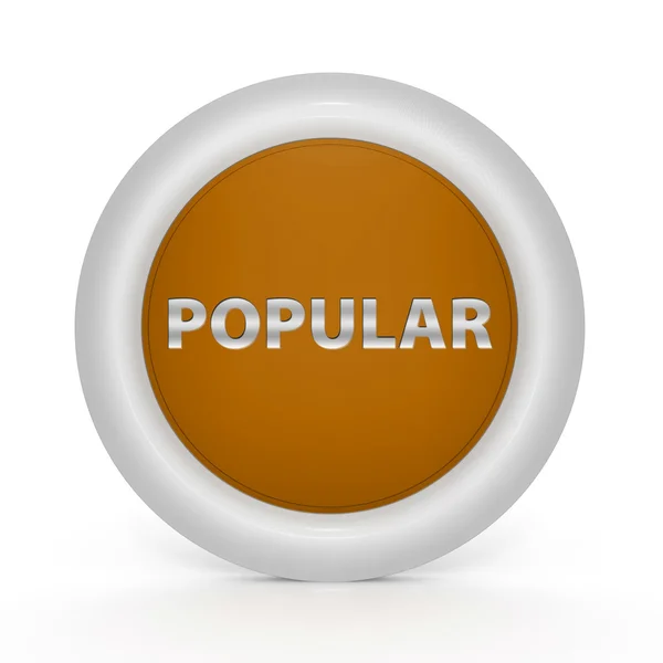 Populaire circulaire pictogram op witte achtergrond — Stockfoto