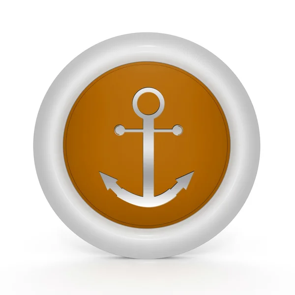 Anchor circular icon on white background — Stock Photo, Image