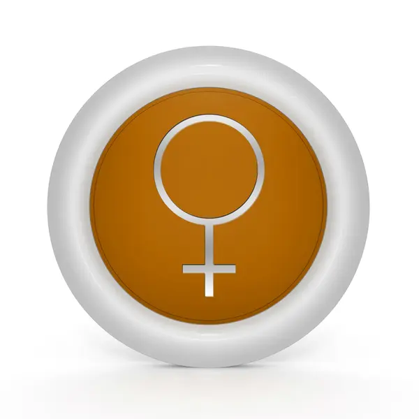 Female circular icon on white background — Stock Photo, Image
