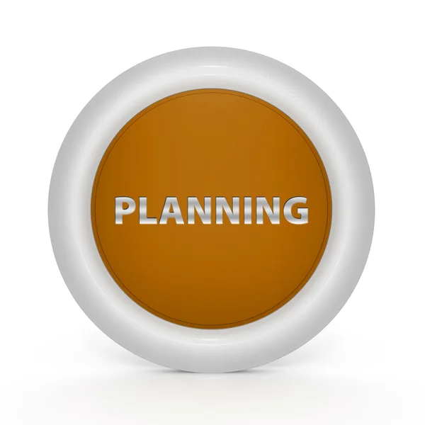 Icono circular de planificación sobre fondo blanco — Foto de Stock