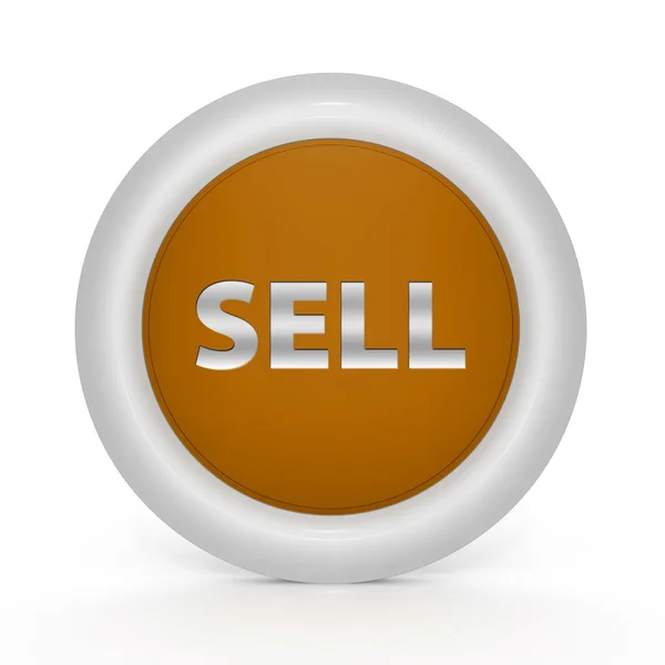Verkopen van circulaire pictogram op witte achtergrond — Stockfoto