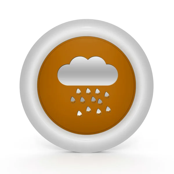 Rain circular icon on white background — Stock Photo, Image