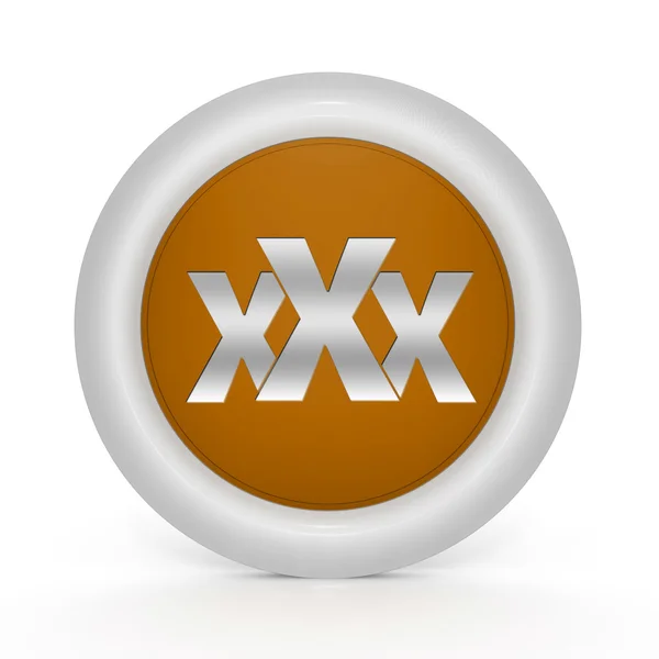 Xxx circulaire pictogram op witte achtergrond — Stockfoto