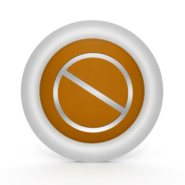 De circulaire pictogram verbod op witte achtergrond — Stockfoto
