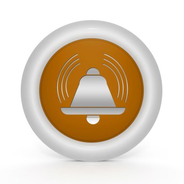 Alarm dairesel simgesi beyaz zemin üzerine