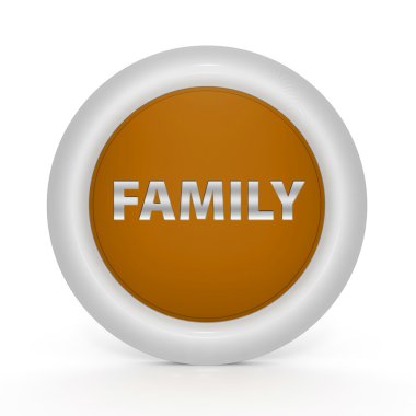 Beyaz arka plan üzerinde aile dairesel simgesi
