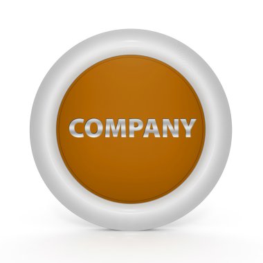 Beyaz arka plan üzerinde şirket dairesel simgesi