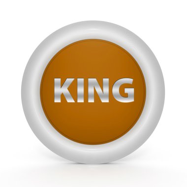 Beyaz zemin üzerine Kral dairesel simgesi