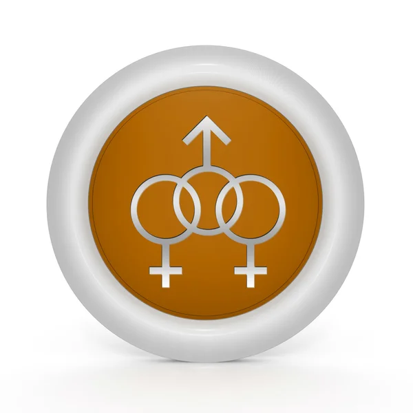 Seksualności okrągła ikona na białym tle — Zdjęcie stockowe
