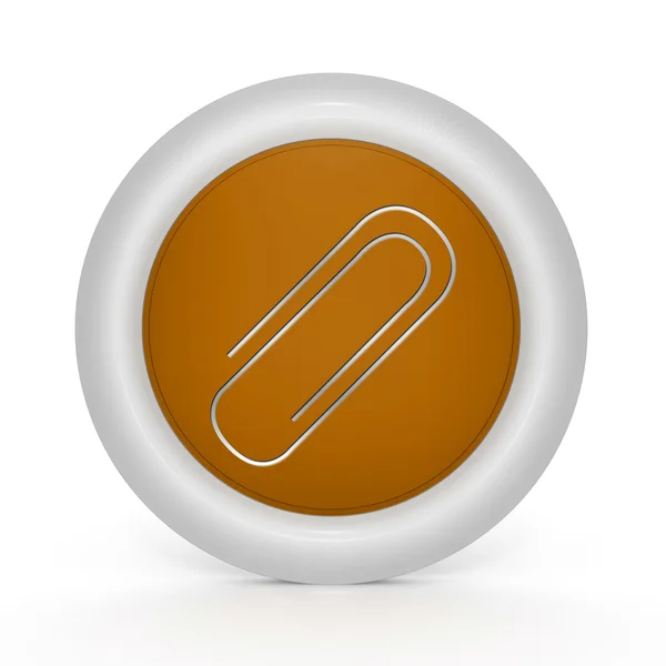 Clip kreisförmigen Symbol auf weißem Hintergrund — Stockfoto
