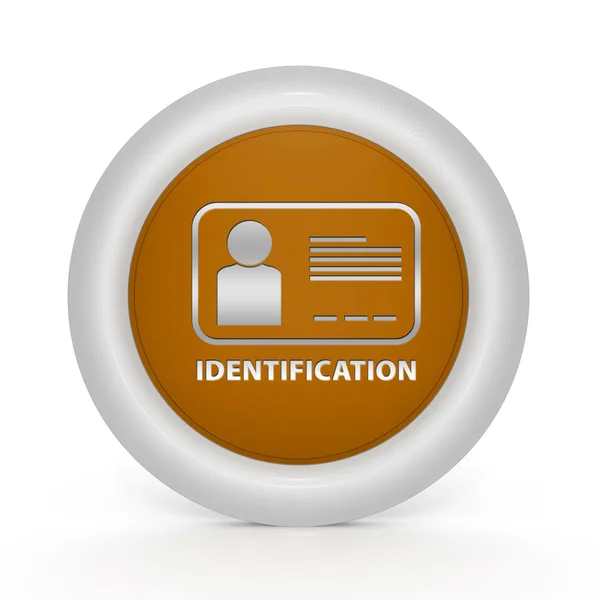 Identification circular icon on white background — Stock Photo, Image