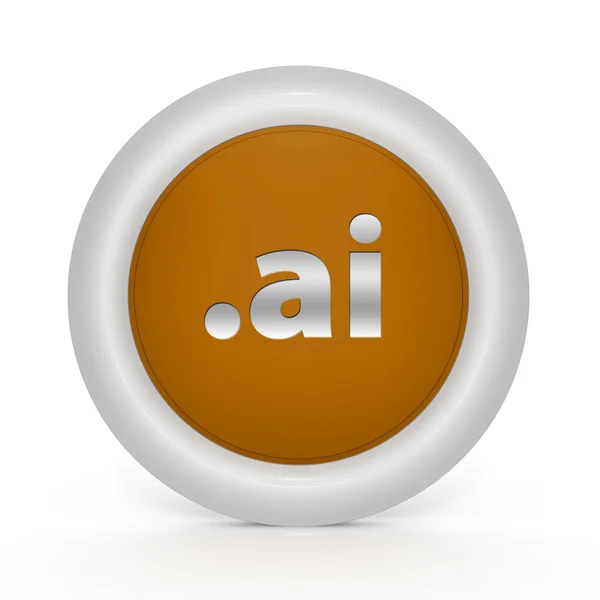 .ai circular icon on white background — Stock Photo, Image