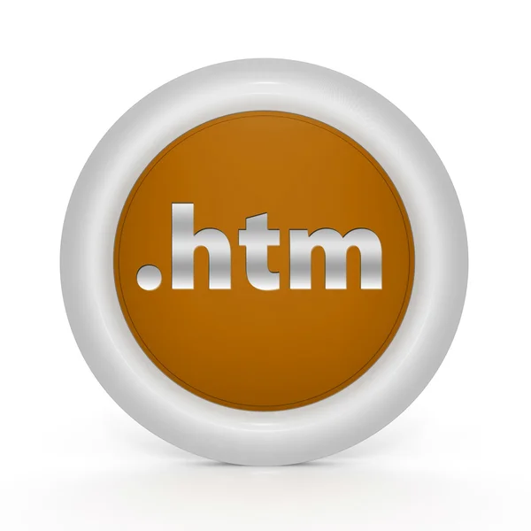 .htm circular icon on white background — Stock Photo, Image