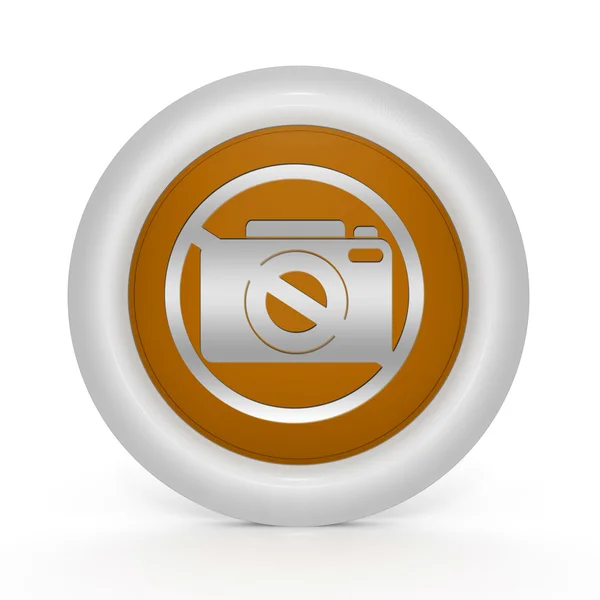 Ban shooting circular icon on white background — Stock Photo, Image